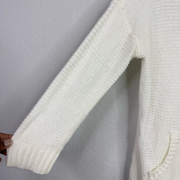 Neiman Marcus Sweater Women S Ivory Open Knit Pullover Coastal Preppy Minimalist - Picture 3 of 6
